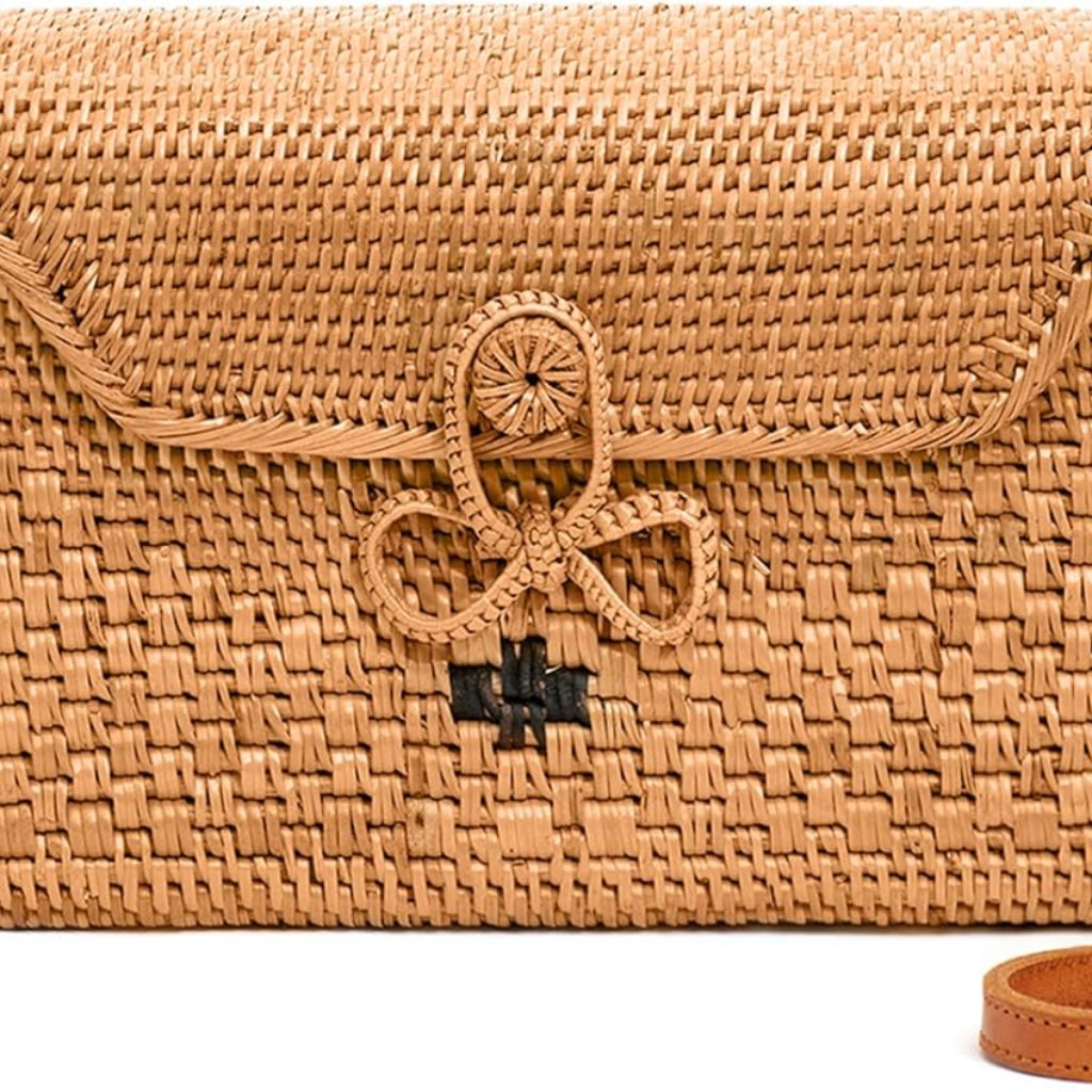 Round Rattan Bag For Women - Handmade Ata Wicker Woven Purse - Circle, Square, O